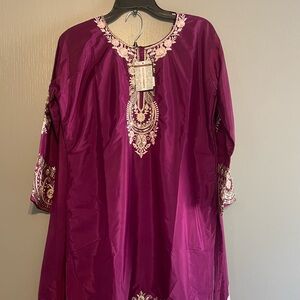 Karma Purple Embroidered Saree